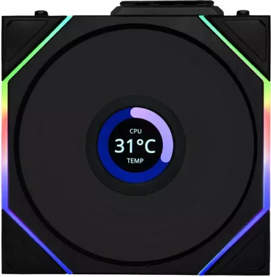 Ventilator PC Lian Li UNI FAN TL Wireless LCD 120 Reverse Blade 12RTLLCD1W1B, 120mm ARGB, i zi, 1 copë