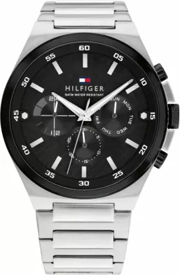 Orë dore për meshkuj Tommy Hilfiger, e zezë