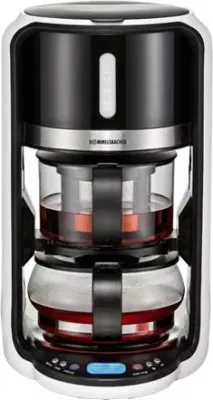 makinë çaji, Rommelsbacher, TA 1200, 1 L, programe 80/85/90/100°C, LCD, funksion ruajtje ngrohtësie, e zezë/argjend