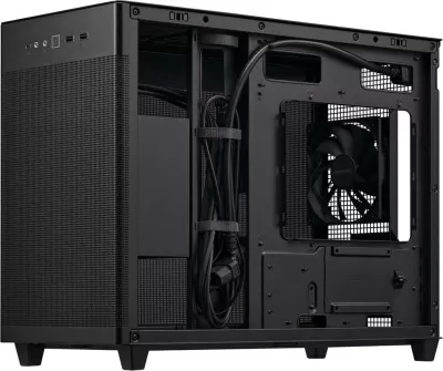 Kasë ASUS AP201 PRIME TG Mini Tower e Zezë