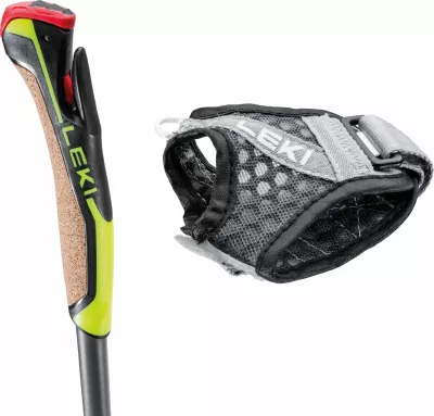 Shkopinj Nordic Walking Leki Traveller FX.One Carbon 110 cm, palosshëm 4 pjesë, argjendtë-gri