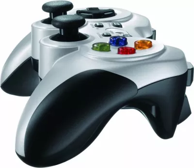 Gamepad Logitech F710 wireless USB, 12 butona programmabil, argjendt/zi