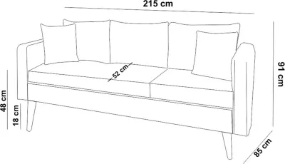 Divan treshe Atelier del Sofa, Sofia, antracit