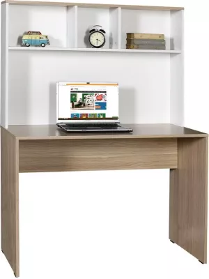 Tavolinë studimi Hanah Home, Cmu-830-Mb-1, ngjyrë lis dhe e bardhë