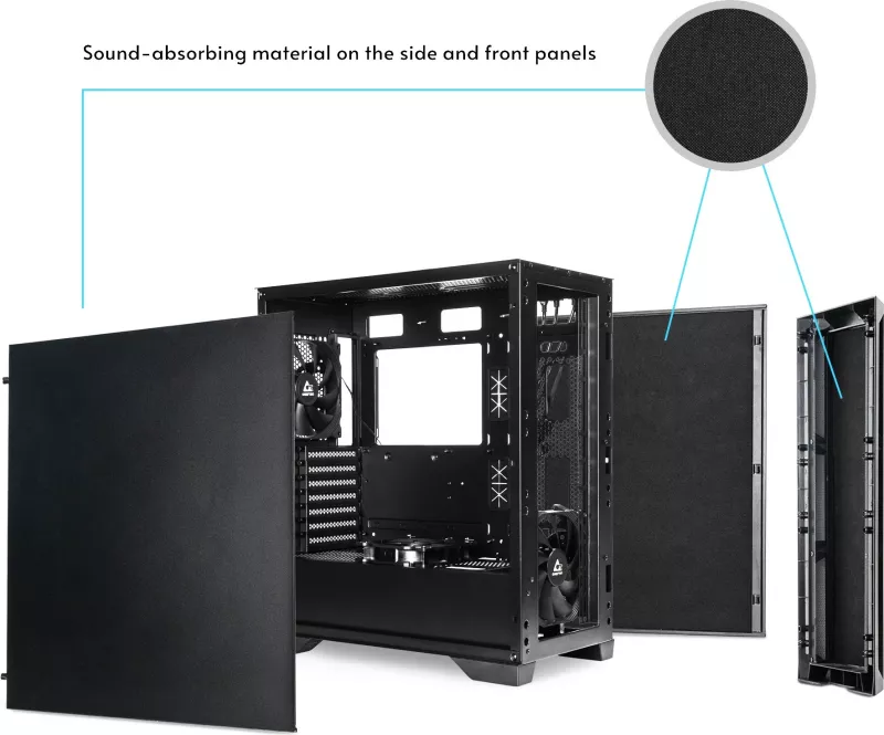 Kasë Chieftec Midi APEX GA-01B-Q-OP, ATX, EATX, ITX, micro ATX, Mini-ITX, SSI CEB, SSI EEB, uATX, e zezë
