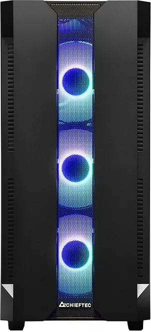 Kasë Chieftec Hunter GS-01B-OP, midi tower, xham i temperuar, RGB, e zezë
