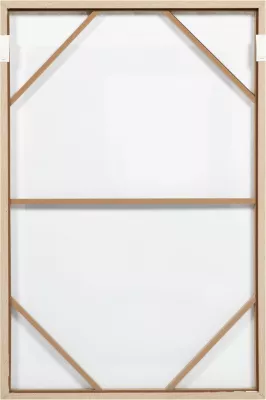 Pikturë dekorative DEL SIL me kornizë, kanavacë, ngjyra e zezë, gri, bezhë, dru natyral, 80x120x4cm