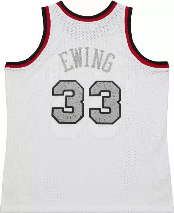 Fanellë Mitchell & Ness NBA Knicks 1991 Patrick Ewing për Meshkuj, e Bardhë