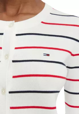 Xhemper kardigan për femra Tommy Hilfiger Jeans DW0DW20976, i bardhë [Madhësia: XS]