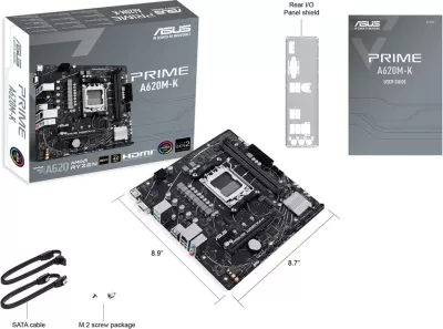 Pllakë amë ASUS PRIME A620M-K, Socket AM5, micro ATX