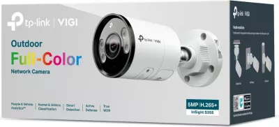 Kamerë sigurie TP-Link INSIGHT S355, IP, jashtë, me kabllo, 64m, 120 dB, për mur
