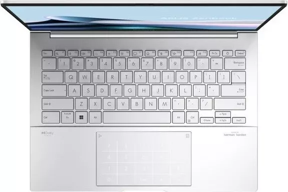 Laptop ASUS Zenbook 14 OLED UX3405MA-PP174W, Intel Core Ultra 5, 16 GB RAM, 1TB SSD, Foggy Silver