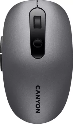 Maus CANYON MW-9 wireless dual-mode (Bluetooth/2.4GHz), 6 butona, DPI 800/1000/1200/1600, me receiver + 1x AA, Gri
