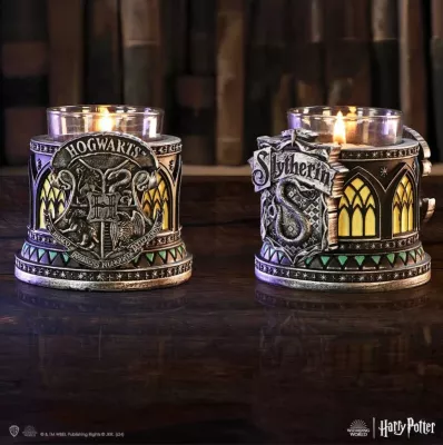 Mbajtëse qiriu NEMESIS NOW Harry Potter Slytherin Tea Light 8 cm, e zezë/jeshile