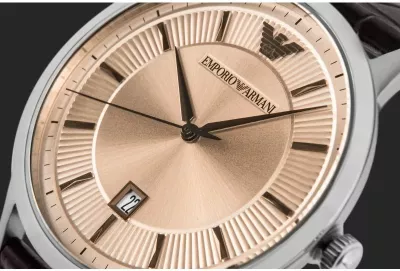 Orë dore meshkujsh Emporio Armani Renato AR11783, kafe