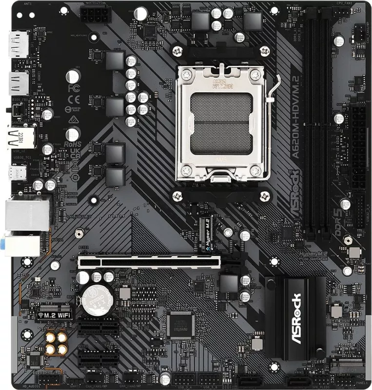 Pllakë amë ASRock A620M-HDV/M.2, AMD, Socket AM5, DDR5, 96 GB
