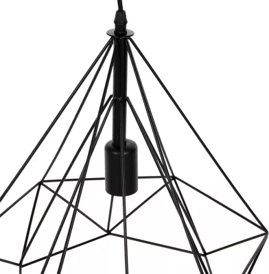 Llampë varëse tavani, FH4041, 3-drita, metal i zi, 25x22x123Hcm