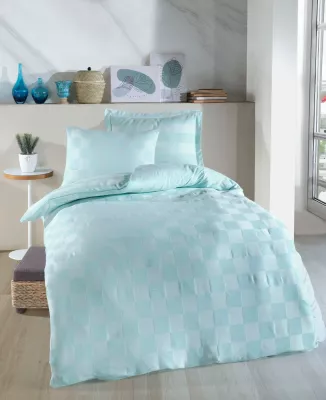 Set mbulesë jorgani XXL, ngjyrë mint, Kareli Saten, një copë