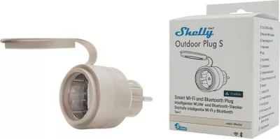 Prizë inteligjente Shelly Outdoor Plug S Gen3, Wi-Fi/Bluetooth, 12A, mocha