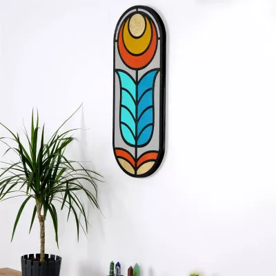 Aksesor dekorativ prej druri për mur, Wallity, ART060