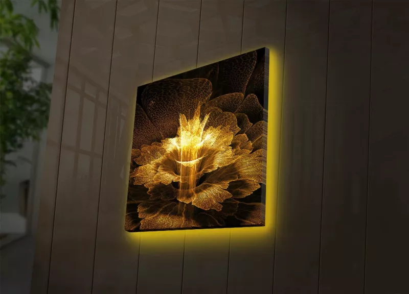 Pikturë dekorative me drita LED, Wallity, 4040DACT-6, shumëngjyrëshe, 40x40cm
