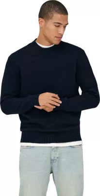 Xhemper Only & Sons Onsjames Rlx Crew Knit Noos 22033783 për meshkuj, i kaltër