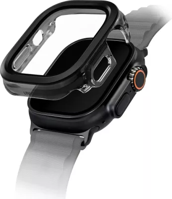 Mbështjellës UNIQ Voute për Apple Watch Ultra 49mm, xham i temperuar, zi
