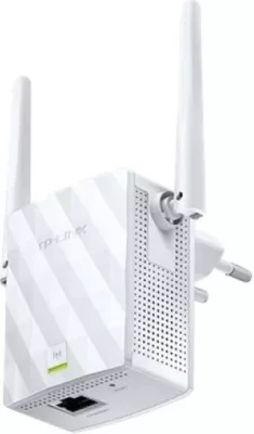 zmadhues Wi‑Fi / pikë aksesi, TP-Link TL-WA855RE, me dy antena të jashtme, montim në prizë, e bardhë