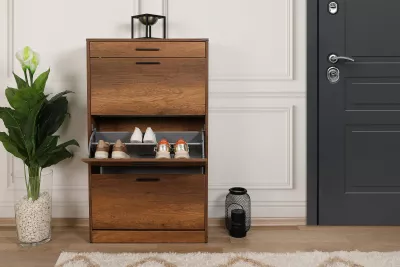 Dollap këpucësh Hanah Home, Oslo Walnut, Shc-431-Oo-1