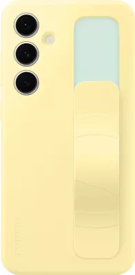 Mbështjellës Samsung Standing Grip Case EF-GS721CYEGWW për Galaxy S24 FE, silikon, e verdhë