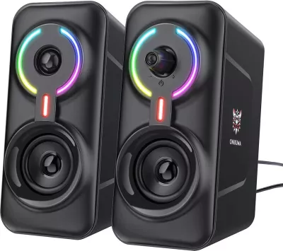 Altoparlantë ONIKUMA L6 gaming me Bluetooth 5.0, RGB, 10W, të zinj