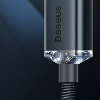 Kabllo karikimi dhe të dhënash Baseus Crystal Shine Series, USB-A në Lightning, 2.4A, 2m, kaltër