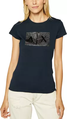 Maicë për femra Armani Exchange 8NYTDL YJ73Z, blu [Madhësia: L]
