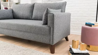 Divan dy ulëse, Atelier del Sofa, Bella, ngjyrë gri