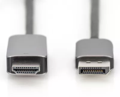 Kabllo adapter Digitus DisplayPort në HDMI, 1m, 8K, e zezë