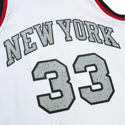 Fanellë Mitchell & Ness NBA Knicks 1991 Patrick Ewing për Meshkuj, e Bardhë