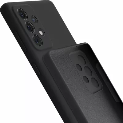 Mbështjellës silikon Samsung Galaxy A53 5G 3mk, i zi