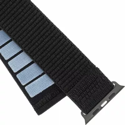 Rrip sportiv Fixed Nylon Sporty Strap për Apple Watch Ultra 49mm, 160-210 mm, FIXNST2-1029-BK, i zi