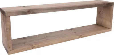 Raft muri prej druri, ngjyrë arre, Hanah Home Aa007 (2 copë)