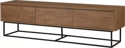 Set mobiljesh për dhomë dite, ngjyrë arre dhe e zezë, Laxus Takım 22, Skye Decor