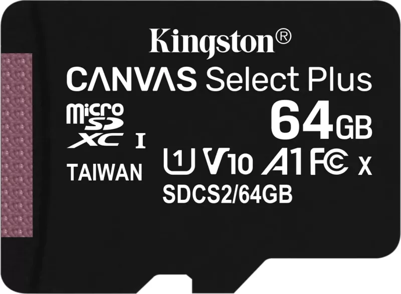 Kartë  memorie Micro SDXC  Kingston Canvas Select Plus, 64GB