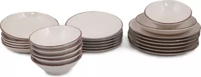 Set darke prej porcelani, 24 pjesë, Hermia, CXEO24Y2730P02, ngjyrë kanelle