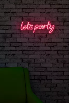 Dekor dritash LED plastike, ngjyrë rozë, Lets Party