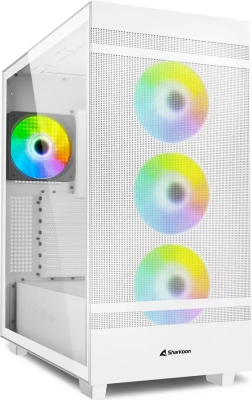 Kasë Sharkoon Rebel C50 RGB midi, e bardhë