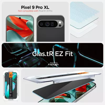 Xham mbrojtës Spigen Glas.TR EZ Fit Privacy për Google Pixel 9 Pro XL, 2 copë