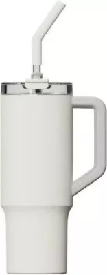 Termokupë Xiaomi Straw Mug XMXGB01PL 1 L, inox, me pipë, e bardhë