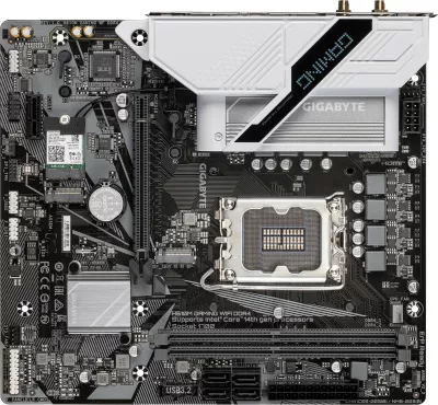 Pllakë amë Gigabyte GA-H610M GAMING WF DDR4, Socket 1700, WiFi, DDR4, e zezë/bardhë