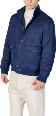 Jakne për meshkuj YOS Giubbino Suede 2751, blu e çelët [Madhësia: XL]