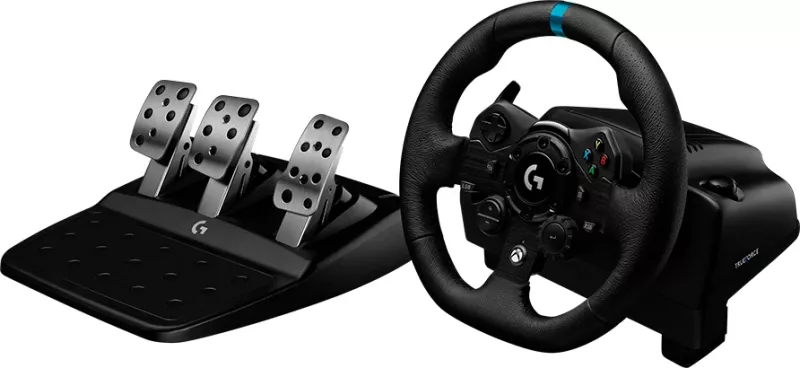 Timon garash Logitech G923 me pedale, USB, për PC/PS, i zi
