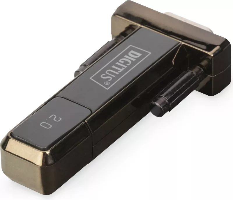 Adapter serial USB 2.0 Digitus, D-Sub, USB, Ngjyrë e zezë